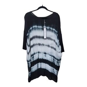Religion Womens Relaxed Tunic Cover Up XS New Sheer Ribbed 3/4 Artsy-‎ Boho New